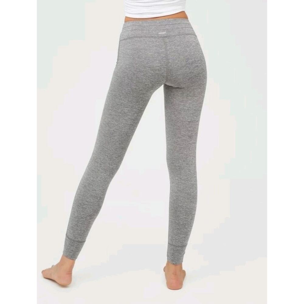 Aerie Offline Warm-Up High-Rise Leggings Gray Heathered with Pockets, Size L - Picture 2 of 8